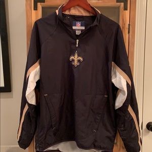 Saints Reebok Sideline quarter zip pullover jacket